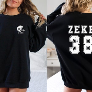 Personalized Football Numbers Sweatshirt, Custom Football Hoodie, Football Mom Sweatshirt, Football Number Hoodie, Custom Football Shirt