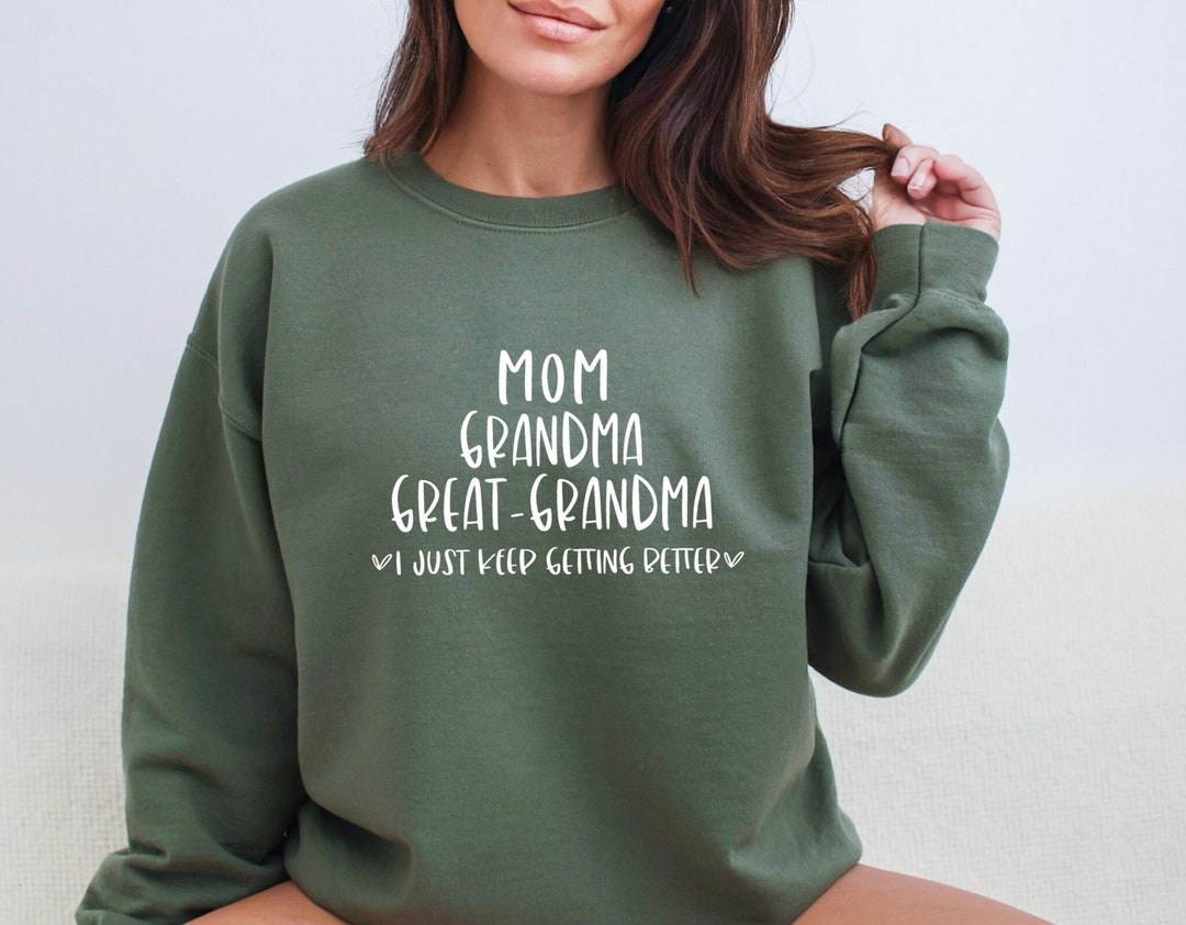 Mom Grandma Greatgrandma Sweatshirt, Pregnancy Announcement, Gift for