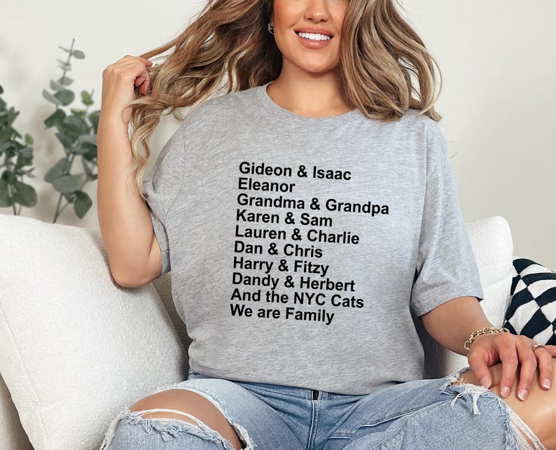 Custom Name List Shirt, Personalized Birthday Gift - Etsy