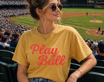 T-shirt Comfort Colors Play Ball, chemise Baseball Game Day