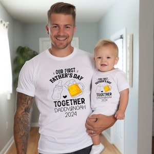 Our First Father&#39;s Day Shirt, Father&#39;s Day Matching Shirt, Father&#39;s Day Daddy And Baby Shirt, Father&#39;s Day Gift,Dad And Son,Dad And Daughter