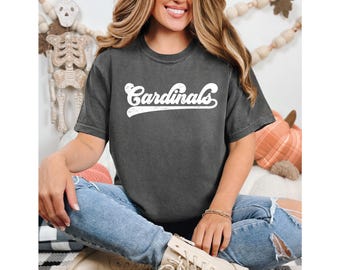 Comfort Colors Cardinal Shirt, School Spirit Tee