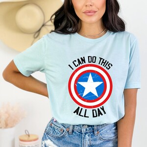 Camiseta del Capitán América, camiseta de cómic de Marvel, puedo hacer esto todo el día imagen 3