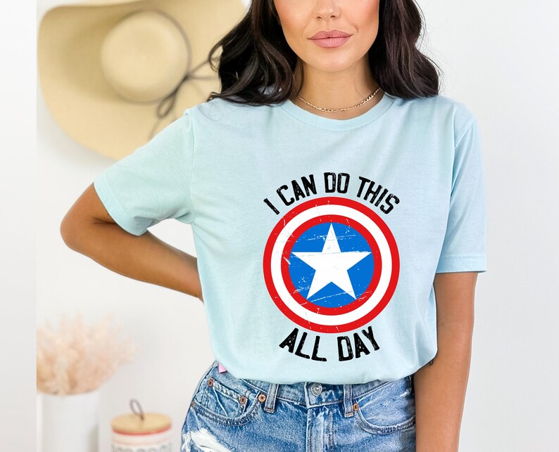 Camiseta del Capitán América, camiseta de cómic de Marvel, puedo hacer esto todo el día imagen 3