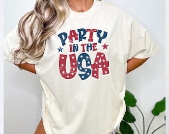 Colores cómodos, camiseta de fiesta en EE. UU., camiseta del 4 de julio, camiseta del Día de la Independencia, camiseta patriótica de EE. UU., camiseta de fiesta del 4 de julio, camiseta de EE. UU.