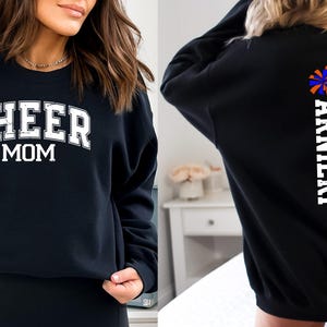 Cheer Mom Sweatshirt, Cheer Mom Hoodie, Cheer Mom Gift, Cheerleader Mom Sweatshirt, Personalized Cheer Mom Sweatshirt, Cheer Mom with Name