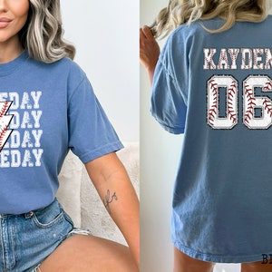 Comfort Colors, Custom Baseball Shirt, Baseball Numbers Shirt, Personalized Baseball Shirt, Baseball Name Shirt, Baseball Mom Shirt