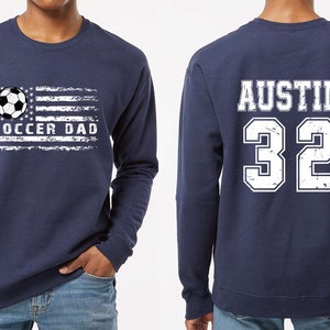 Personalized Soccer Number Sweatshirt, Custom Soccer Hoodie, Soccer Dad Sweatshirt, Soccer Number Hoodie, Custom Soccer Shirt, Soccer Hoodie