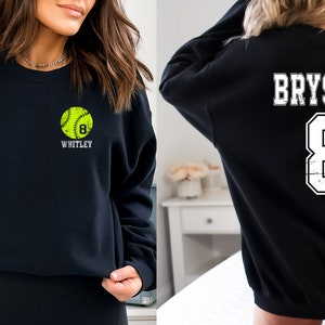 Sudadera personalizable para equipo de softbol, regalo personalizado para mamá, sudadera con capucha de softbol