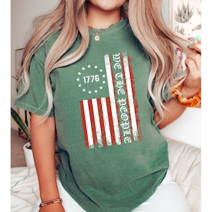 Comfort Colors, We The People Shirt, Patriotic Shirts, Vintage USA Flag Shirt, 1776 Flag Shirt, 13 Stars Shirt, July 4th Shirt, USA Shirt