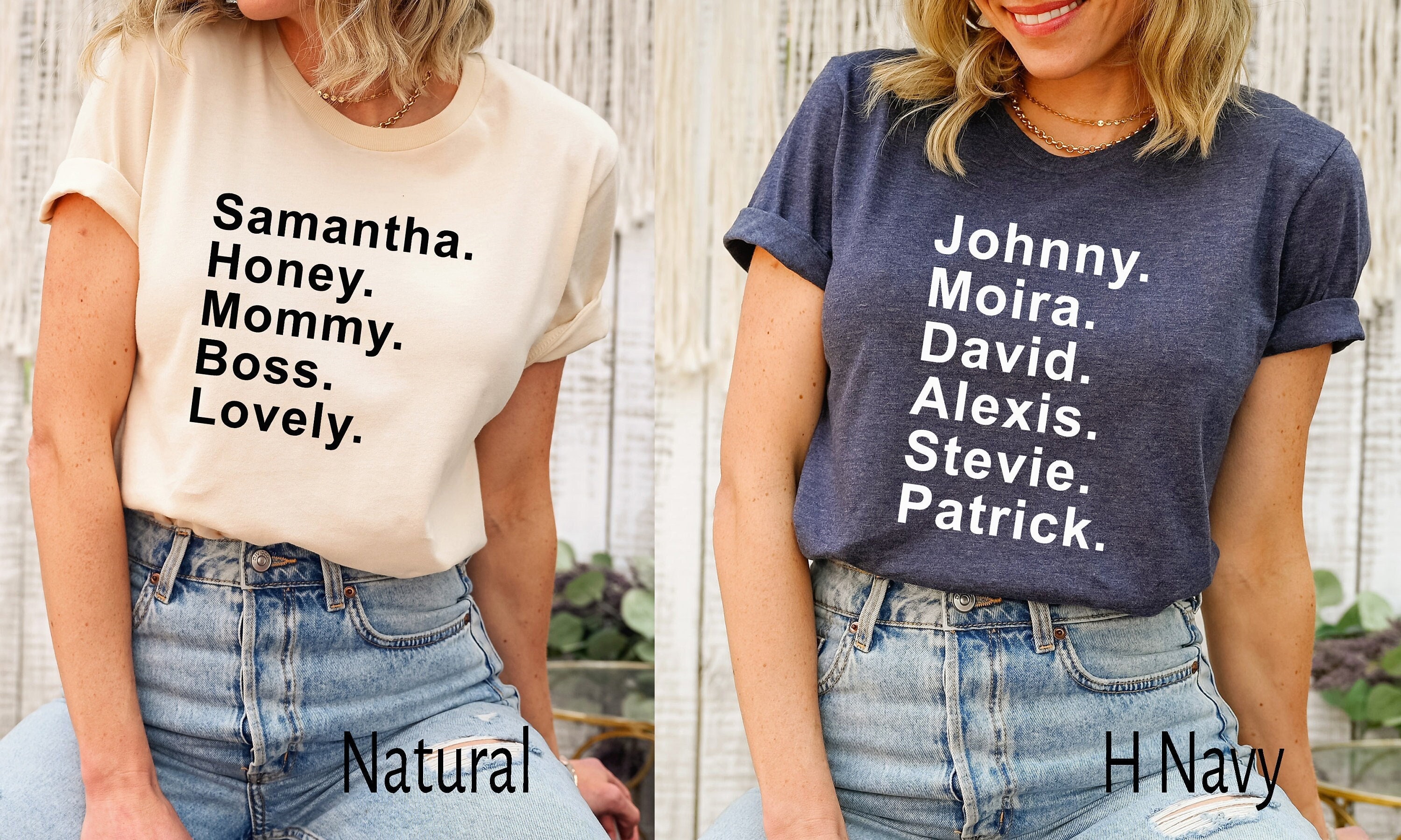 Custom Name List Shirt, Personalized Birthday Gift - Etsy