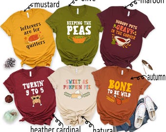 Funny Thanksgiving Puns Shirt, Family Dinner Matching Tee