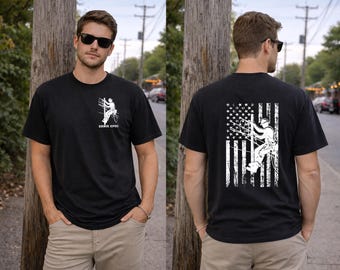 Camisa de liniero con colores cómodos, camiseta de electricista con bandera estadounidense