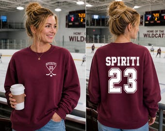 Custom Hockey Mom Sweatshirt, Personalized Name & Number, Hockey mom Hoodie