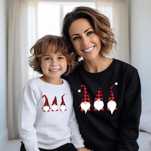 Christmas Gnomes Sweatshirt, Cute Gnome Shirt, Women Holiday Gift, Christmas Gnomes Tee, Christmas Lights Crewneck, Funny Christmas Sweater