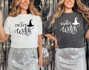 Comfort Colors, Good Witch Bad Witch Shirts, Best Friend Matching Shirts, Halloween Shirt, Witch Shirt, Good Witch Shirt,BFF Matching Shirts