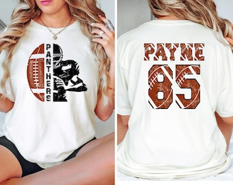Personalized Football Mom Shirt, Custom Name Number, Game Day Tee