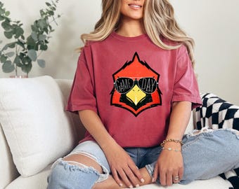 Comfort Colors Cardinal Gameday Shirt, School Spirit Tee
