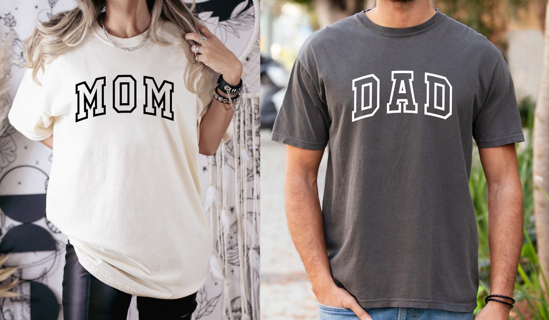 Comfort Colors® Mom and Dad Shirt, Mama Shirt, Dada Shirt, Pregnancy ...