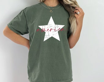 Colores cómodos, camiseta de 1776, camiseta de EE. UU., camiseta del 4 de julio, camiseta de América 1776, camiseta patriótica, camiseta de Est. 1776, camiseta de la estrella estadounidense