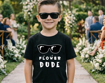 Ring Bearer Shirt, Wedding Party Tee, Flower Dude Shirt