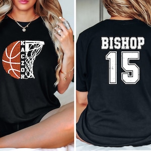 Maglietta da basket personalizzata, maglietta da basket con il tuo nome, maglietta per il giorno della partita, maglietta della squadra di basket, maglietta con il nome del giocatore di basket, maglietta per mamma che gioca a basket