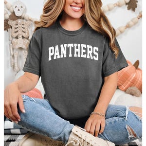 Comfort Colors, Panthers Shirt, Panthers Spirit Shirt, Panthers Mascot Shirt, Panthers Team Shirt, Panthers School Shirt, Panthers Mom Shirt