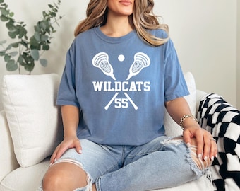 Comfort Colors Lacrosse Mom Shirt, Custom Team Tee