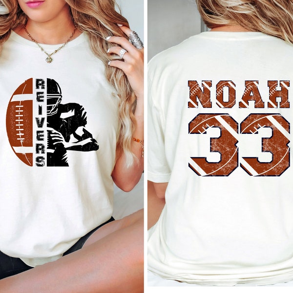 Personalized Football Shirt, Custom Football Shirt, Football Mom Shirt, Football Name Shirt, Football Number Shirt, Game Day Shirt, Senior
