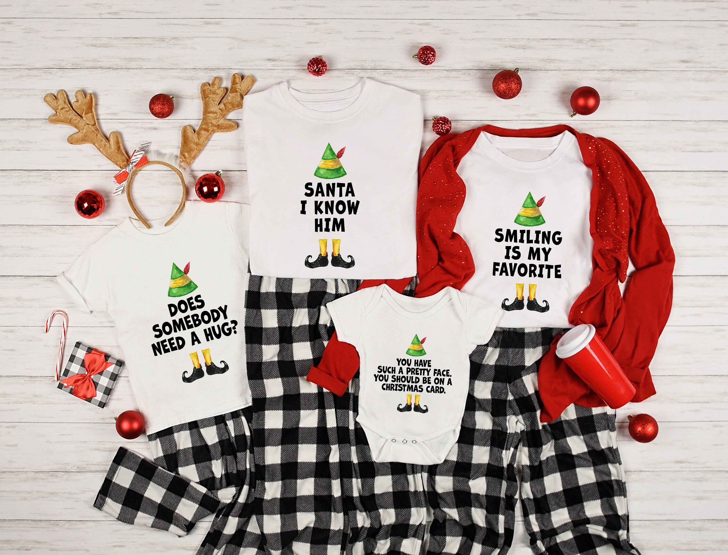 Elf family pajamas Etsy Espana