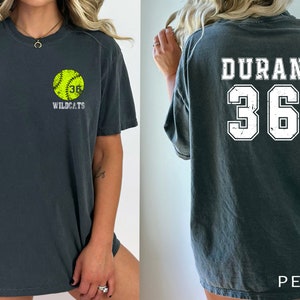 Comfort Colors®, Customizable Softball Shirt, Softball Team Shirt, Personalized Softball, Softball Mom, Softball Shirt, Softball Name Shirt