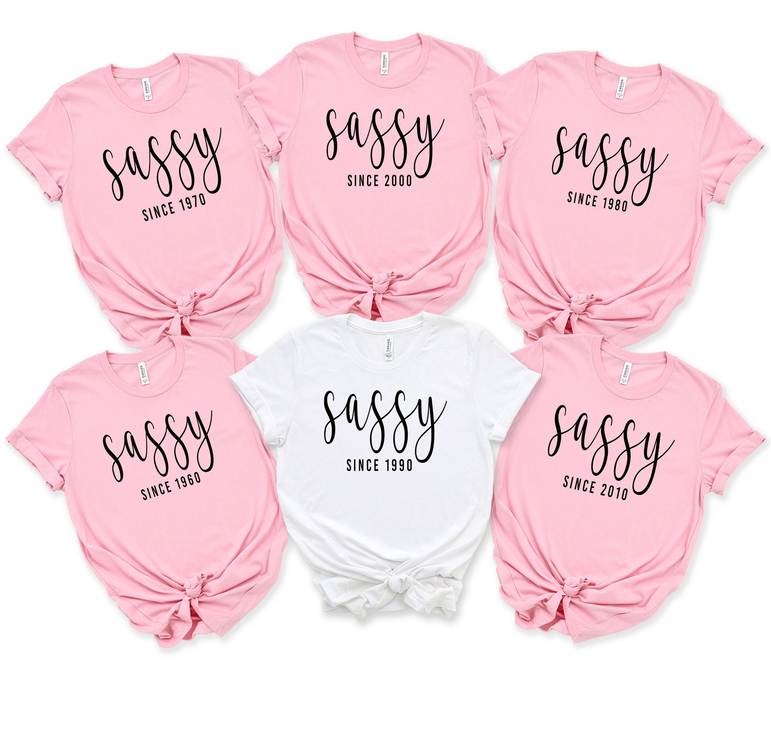 Sassy Since 1990 Sassy Since 1980 Sassy Since 1970 Sassy - Etsy