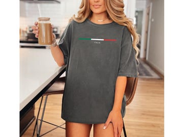 Comfort Colors Italy Flag Shirt, Italian Heritage Tee