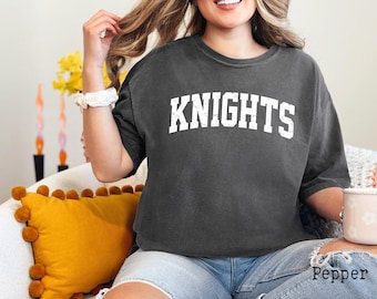 Comfort Colors, Knights Shirt, Knights Team Mascot Shirt, Knights Mascot Shirt, Knights Team Shirt, Knights School Shirt, Knights Mom Shirt