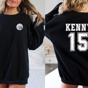 Personalized Volleyball Number Sweatshirt, Custom Volleyball Hoodie, Volleyball Mom Sweatshirt, Volleyball Number Hoodie, Custom Volleyball