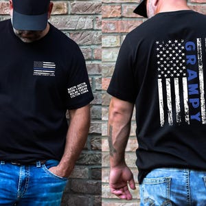Colores cómodos, camiseta personalizada para abuelo con nombres de nietos, camiseta personalizada para abuelo, camiseta con bandera estadounidense, camiseta para abuelo, regalo para el Día del Padre