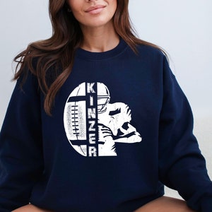 Personalized Football Name Sweatshirt, Custom Football Hoodie, Football Mom Sweatshirt, Football Name Hoodie, Custom Football Shirt