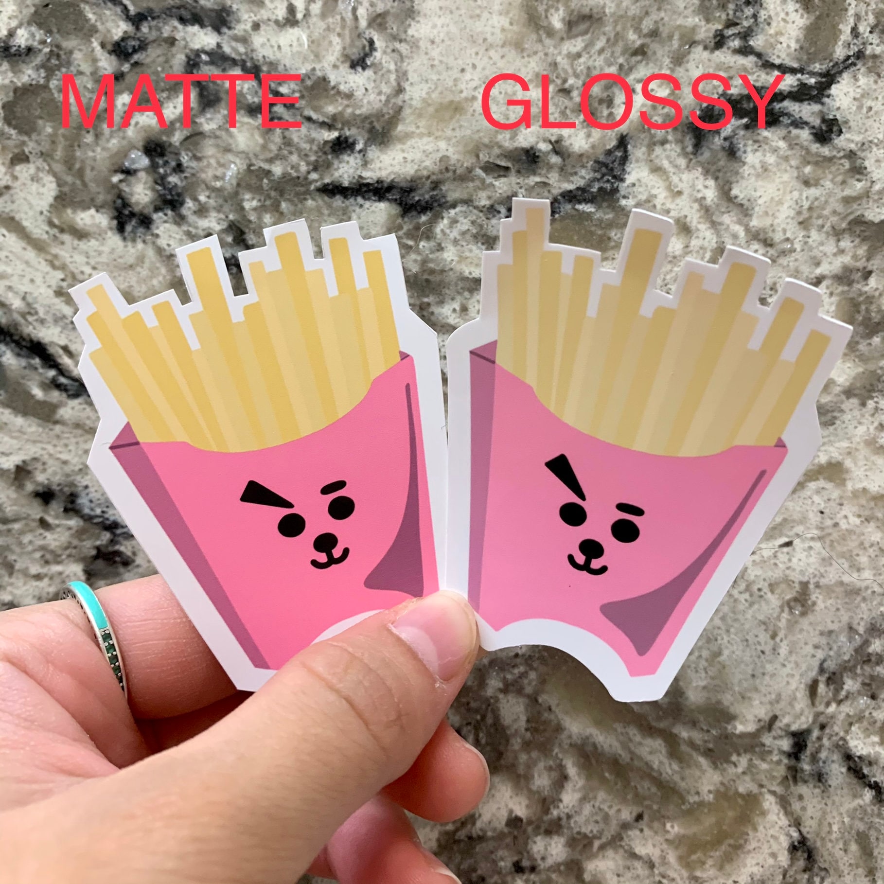 BT21 French Fry Sticker Pack BTS Stickers Etsy