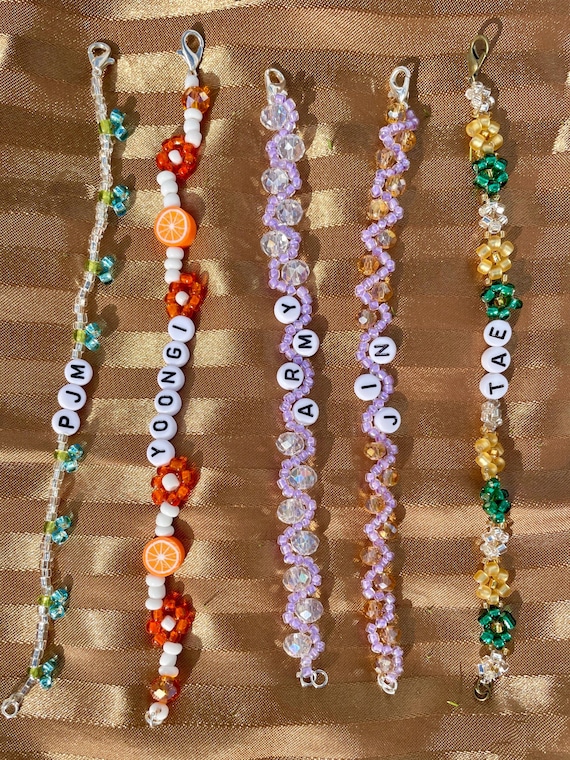 BTS Beaded Bracelets BTS Jewelry, BTS Army Bracelet, Cute Beads