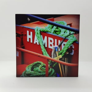 Photo on wood - Hamburg ship