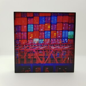 Photo on wood - container