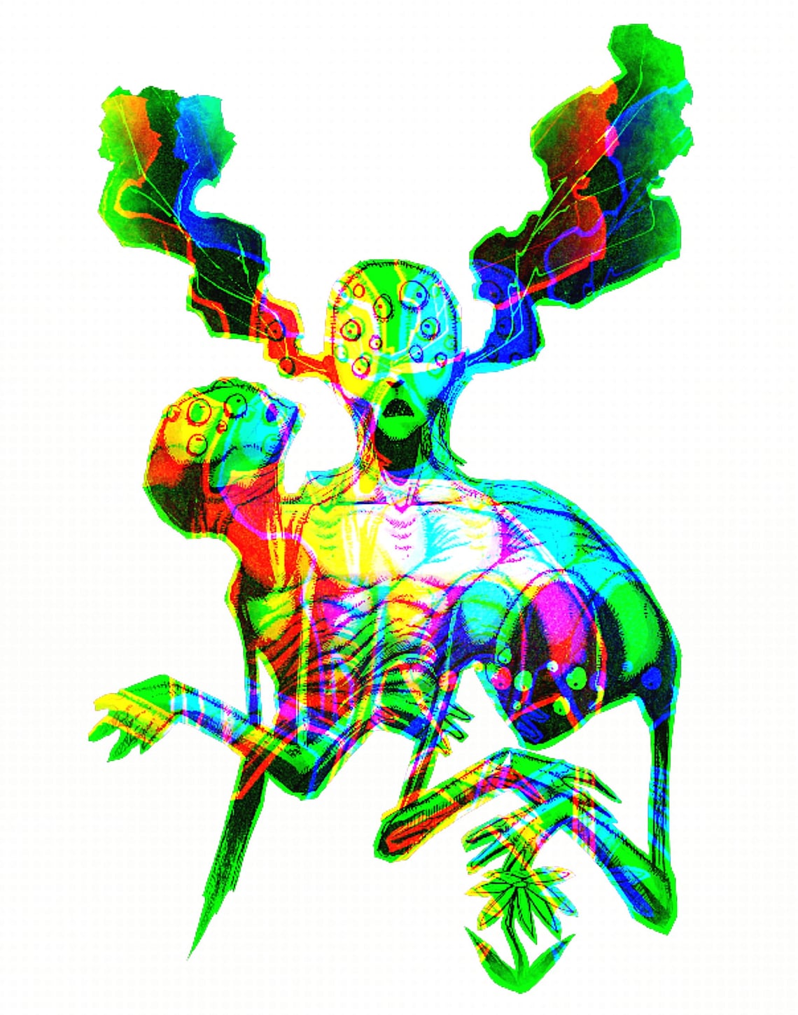ADHD Alien Trippy Art Print ADHD Interpretation Artwork Etsy