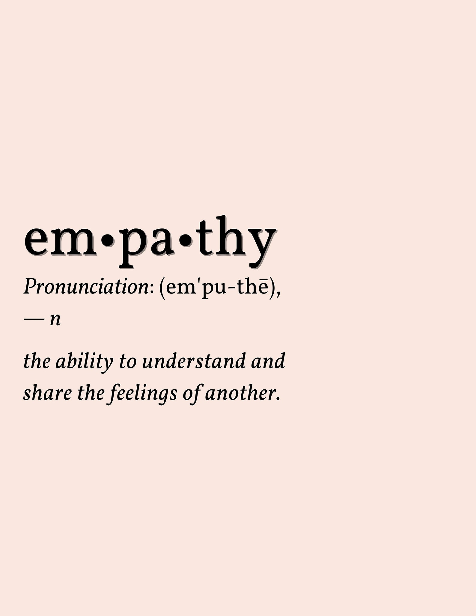 Empathy Dictionary Definition Digital Art Printable Instant Etsy