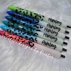 Leopard Glitter Pen- Custom!