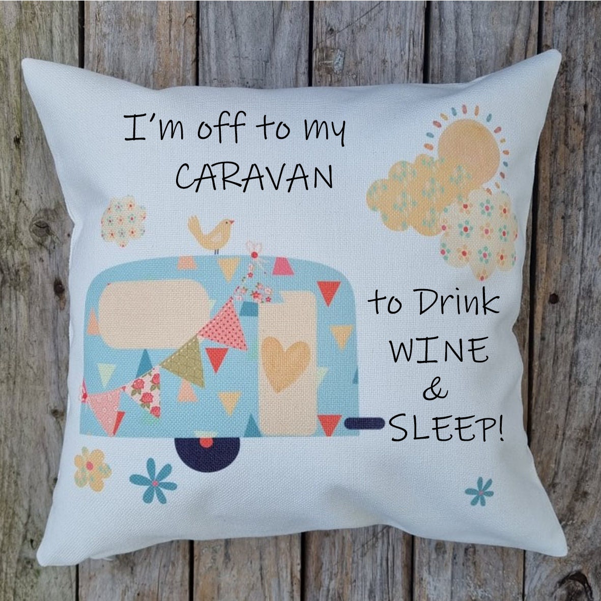 Personalised Caravan Cushion. Customised Caravan gift Etsy