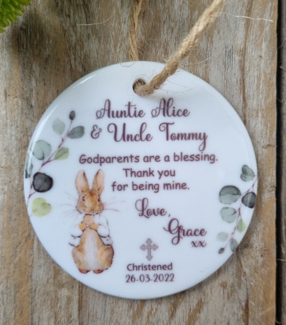 Personalised Christening Keepsake Gift for Godparents Etsy