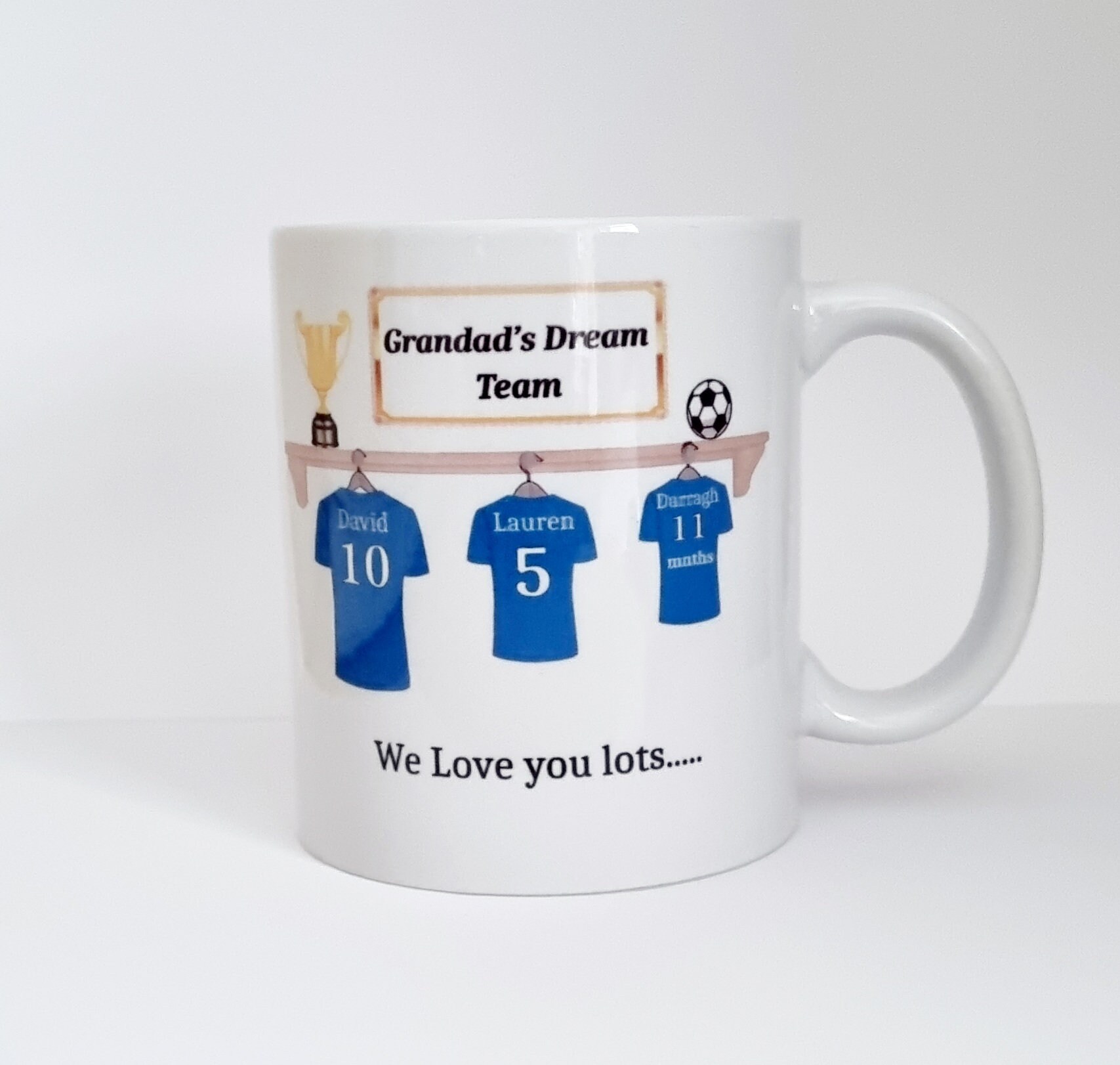 Personalised family football mug Family Football Team mug Etsy