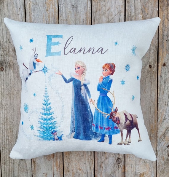 La Reine des neiges 2, Elsa & Anna coussin/oreiller personnalisé. Cadeau de  la Reine des neiges/cadeau d'anniversaire avec, accessoire de chambre à  coucher. -  France