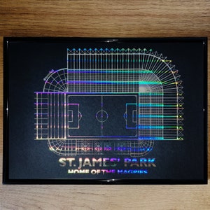 St James&#39; Park - Magpies - Foil art