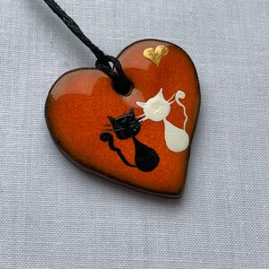 Ceramic cat pendant Pottery cat necklace Ukraine shops Ukraine sellers Kitten necklace Kitty cat Cat lover gifts Artistic necklace jewelry